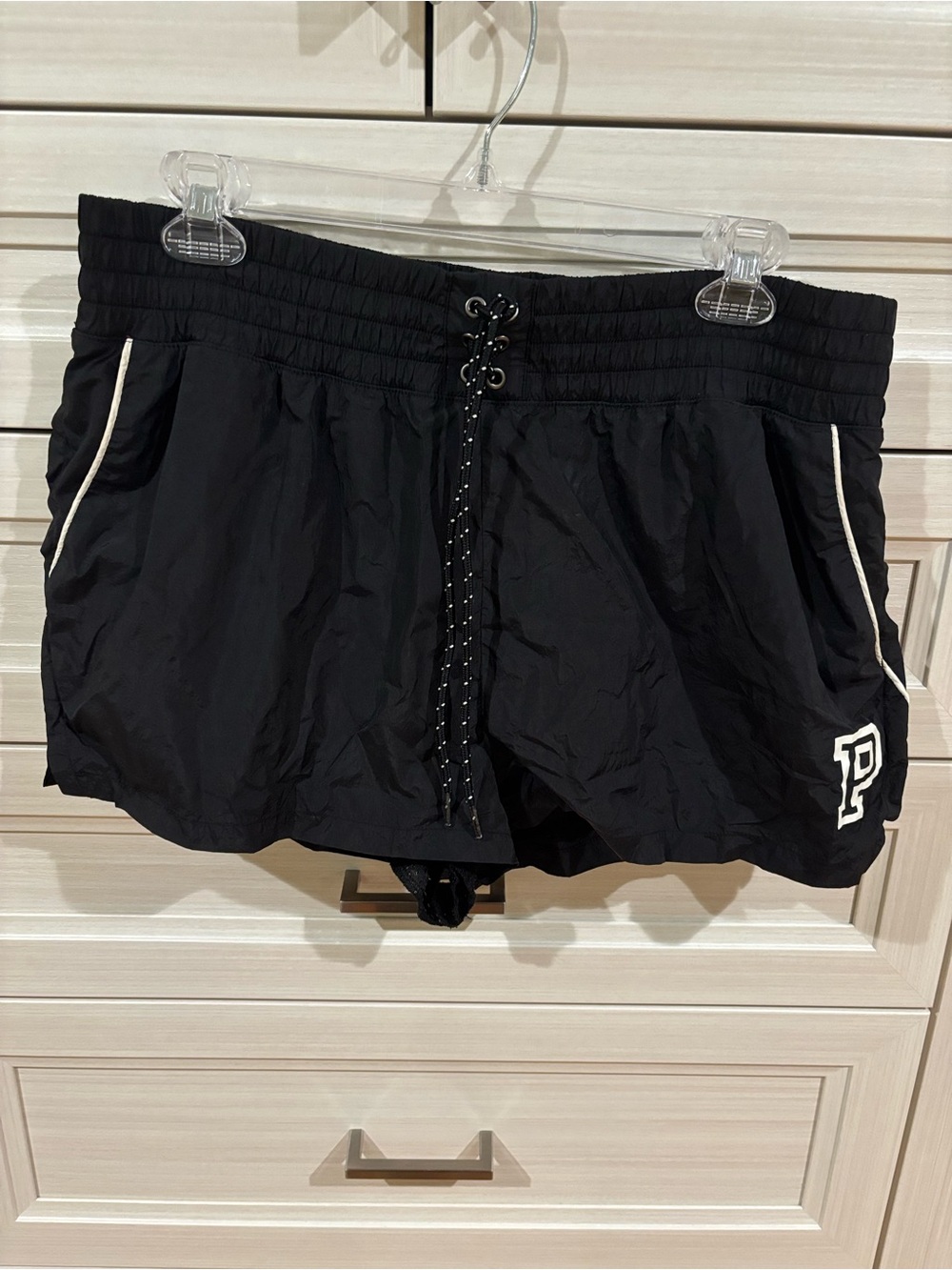 VS PINK—Black Women's Athletic Drawstring Shorts